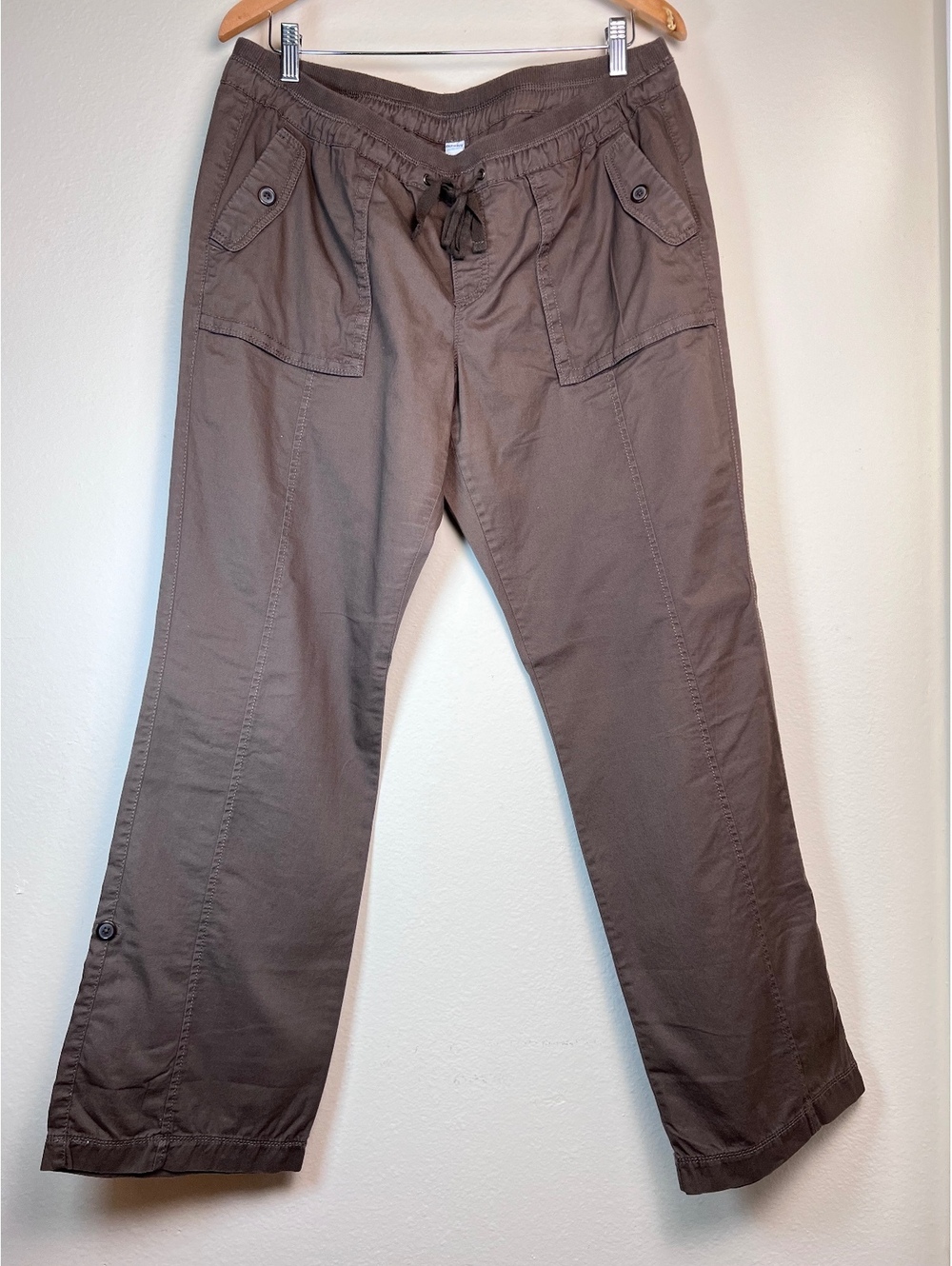 OLD NAVY Rawhide Bootcut Cargo Pants 100% Cotton Khaki Brown Womens Large